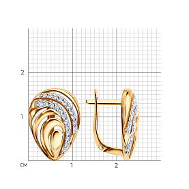 Серьги SOKOLOV - Золото 585, Фианит (арт. 0200914)