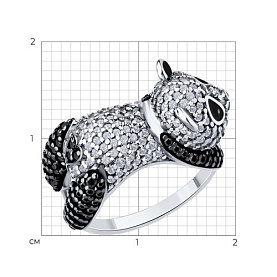 Кольцо SOKOLOV - Серебро 925, Фианит, Эмаль (арт. 94014264)