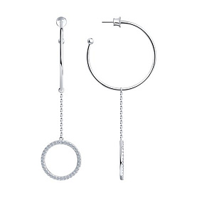 Серьги SOKOLOV - Серебро 925, Фианит (арт. 94023878)