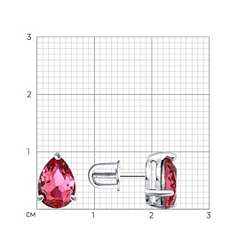 Серьги Diamant - Серебро 925, Кристалл (арт. 94-122-00220-1)