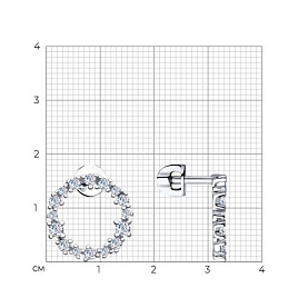 Серьги SOKOLOV - Серебро 925, Фианит (арт. 94023515)
