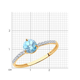 Кольцо SOKOLOV - Золото 375, Топаз (арт. 37716105)