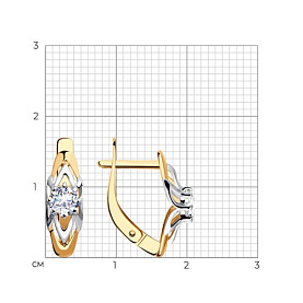 Серьги SOKOLOV - Золото 375, Фианит (арт. 31-120-00222-1)