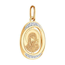 Подвеска Diamant - Золото 585, Фианит (арт. 51-132-02855-4)