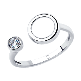 Кольцо SOKOLOV - Серебро 925, Фианит (арт. 94012859)