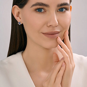 Серьги Diamant - Серебро 925, Swarovski (арт. 94-122-02383-4)