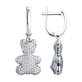 Серьги SOKOLOV - Серебро 925, Фианит (арт. 94026685)