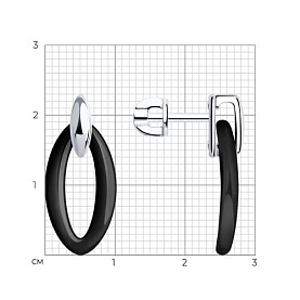 Серьги Diamant - Серебро 925, Керамика (арт. 94-122-01307-2)