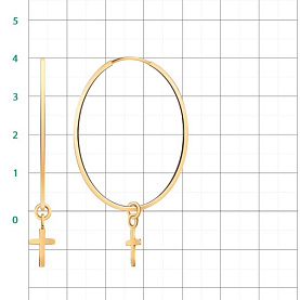 Серьги Атолл - Золото 585 (арт. 22036-40)
