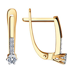 Серьги SOKOLOV - Золото 585, Фианит (арт. 029439)