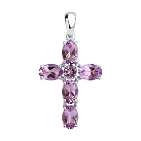 Подвеска SOKOLOV - Серебро 925, Аметист (арт. 92030741)