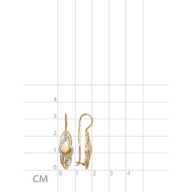 Серьги ЮФ Династия - Золото 375, Фианит (арт. 011482-5102)