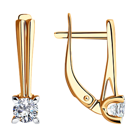 Серьги Diamant - Золото 585, Фианит (арт. 51-120-00782-1)