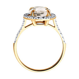 Кольцо Diamant - Золото 585, Фианит, Горный хрусталь (арт. 51-310-02442-4)