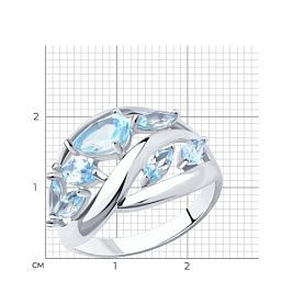 Кольцо SOKOLOV - Серебро 925, Топаз (арт. 92011978)