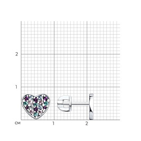 Серьги SOKOLOV - Серебро 925, Фианит (арт. 94026057)