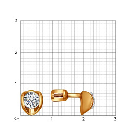 Серьги SOKOLOV - Серебро 925, Фианит (арт. 93020505)