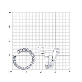 Серьги SOKOLOV - Серебро 925, Фианит (арт. 94026912)