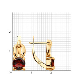 Серьги Diamant - Золото 585, Гранат (арт. 51-320-02936-1)