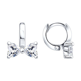 Серьги SOKOLOV - Серебро 925, Фианит (арт. 94027658-91)