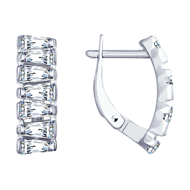 Серьги SOKOLOV - Серебро 925, Фианит (арт. 94022888)