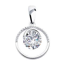 Подвеска SOKOLOV - Серебро 925, Фианит (арт. 94032242)