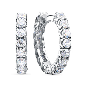 Серьги Иллада - Серебро 925, Фианит (арт. с122567)