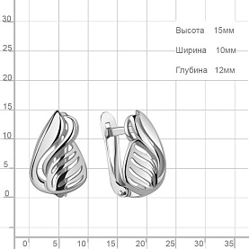 Серьги Аквамарин - Серебро 925 (арт. 34347.5)