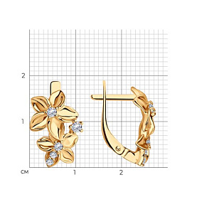 Серьги Diamant - Серебро 925, Фианит (арт. 93-120-01635-1)
