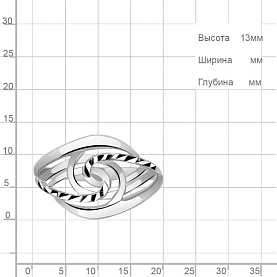 Кольцо Аквамарин - Серебро 925 (арт. 52844.5)