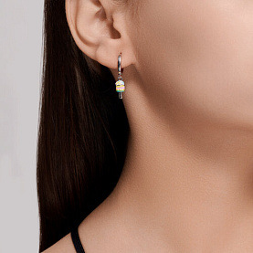 Серьги SOKOLOV - Серебро 925, Эмаль (арт. 94026096)