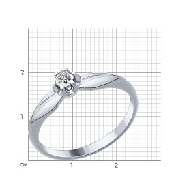 Кольцо SOKOLOV - Серебро 925, Фианит (арт. 94013643)