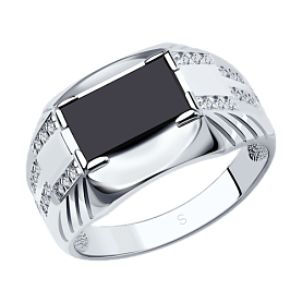 Кольцо SOKOLOV - Серебро 925, Синтетическая шпинель, Фианит (арт. 94011394)