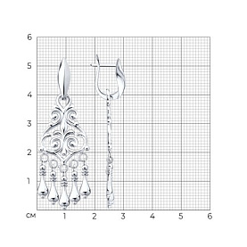 Серьги Diamant - Серебро 925 (арт. 94-121-02373-1)
