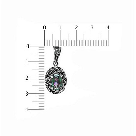 Подвеска Эвора - Серебро 925, Кварц, Марказит (арт. 638820)
