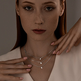 Колье SOKOLOV - Серебро 925, Фианит (арт. 94070615)