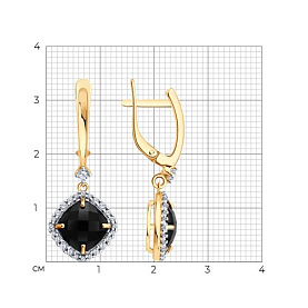 Серьги SOKOLOV - Серебро 925, Агат, Фианит (арт. 92025405)