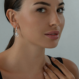 Серьги SOKOLOV - Серебро 925, Фианит (арт. 94023433)