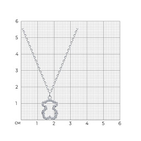 Колье SOKOLOV - Серебро 925, Фианит (арт. 94071291)