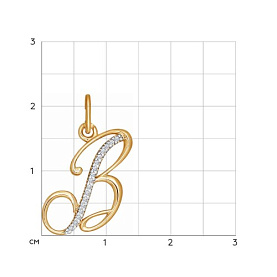 Подвеска SOKOLOV - Золото 585, Фианит (арт. 034527)