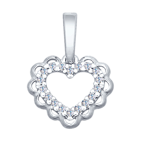 Подвеска SOKOLOV - Серебро 925, Фианит (арт. 94031824)