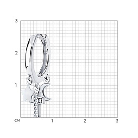 Серьга SOKOLOV - Серебро 925, Фианит (арт. 94170316)