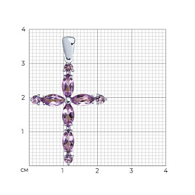 Подвеска SOKOLOV - Серебро 925, Аметист (арт. 92030729)