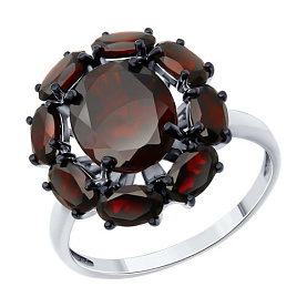 Кольцо SOKOLOV - Серебро 925, Гранат (арт. 92014299)