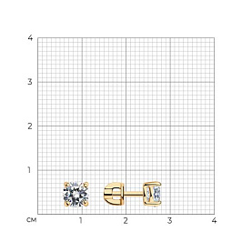 Серьги SOKOLOV - Серебро 925, Фианит (арт. 93021130)