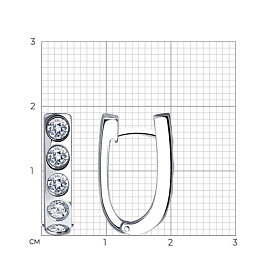 Серьги Diamant - Серебро 925, Фианит (арт. 94-120-01581-1)