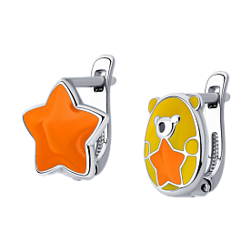 Серьги SOKOLOV - Серебро 925, Эмаль (арт. 94025693)