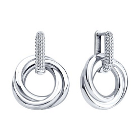 Серьги Diamant - Серебро 925, Фианит (арт. 94-121-02265-1)