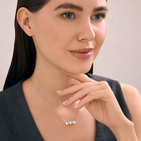 Колье Diamant - Серебро 925, Жемчуг имитация (арт. 94-170-02377-1)