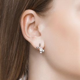 Серьги SOKOLOV - Серебро 925, Фианит (арт. 94023779)